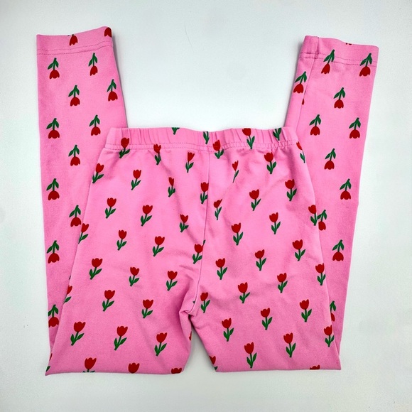 Hanna Andersson Tulip Floral Fondant Pink leggings - Picture 3 of 4